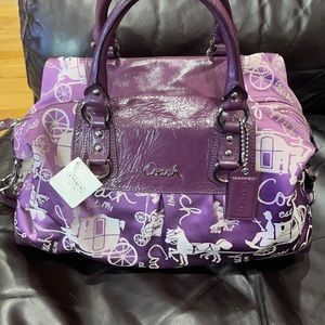 Purple Coach handbag